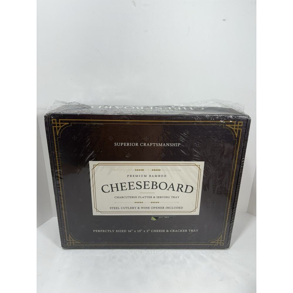 SMIRLY Bamboo Charcuterie Platter‎ & Cheeseboard Platter 15" x12"x1.5 Sealed!